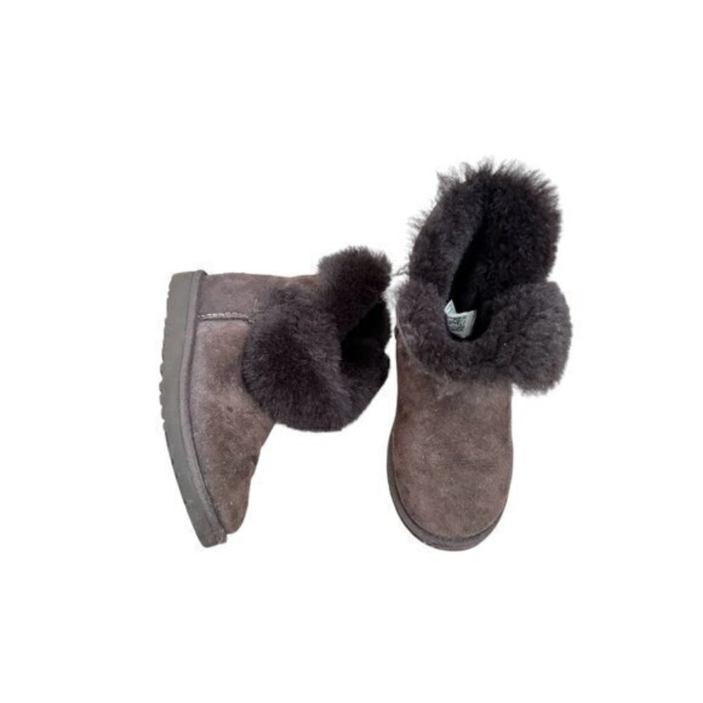 UGG Brown Sheepskin & Suede Fur-Lined Boots